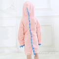 Kids dinosaur 100% organic cotton Hooded Baby Bathrobe